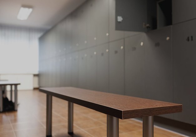 Lockers and bench